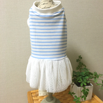 値下げU／Shiho《Ｍサイズ現品限り／防蚊加工》チュールスカートのワンピース犬服