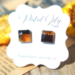 No.54393 べっ甲バイカラー樹脂ピアス アレルギー対応 made by PISTOL LILY