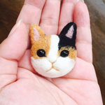 まるっと 猫 ブローチ   三毛猫