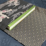 和柄龍黒色＊御朱印帳入れ/1,2冊用/再販なし