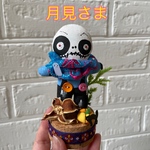 月見さまのドクロの置物