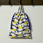 M25×30㎝☆体操服袋・巾着袋☆恐竜パープル