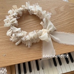 ‎𓊆 シンプル可愛い❁再販﻿𓊇 リボンクラウン キナリ シンプル 誕生日 ハーフバースデー 100日祝 花冠 記念日 子ども衣装