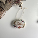クリスマス刺繍オーナメント