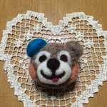 プクプクほっぺのキモカワクマブローチ