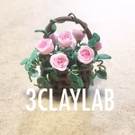☆在庫処分品☆想いを詰め込んだフラワーバスケット/ピンク薔薇