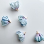 ◉ラスト1点◉【2pcs blue #ls】フラワーミニタッセル/お花/タッセル/ブルー/淡色/ナチュラル