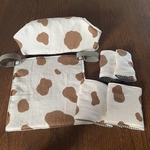 mumu様☆専用　ベビービョルンonekaiair メッシュ　抱っこ紐　よだれカバー　首回りカバー　胸元カバー　胸カバー　スタイ　よだれかけ　抱っこひも　牛柄　ヒッコリー　ストライプ　豹柄　レオパード