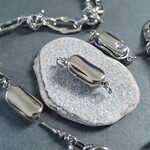 [1pcs] オール ステンレス ビーンズ クラスプ シルバー 本ロジウムメッキ 金属アレルギー対応