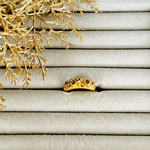 《オーダー品》Amber＆Gold ring💍アンバー＆ゴールドのオーバルリング【サイズをお選びください】