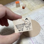 【ラバースタンプ】にわとりかあさんの買い物はんこ