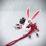 小さな兎面の髪飾り＊幼き頃の記憶より〜紙風船の誘い〜