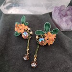 金木犀のピアス（kukutailﾘﾎﾞﾝﾀﾃｨﾝｸﾞ講座参考）