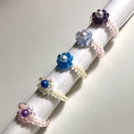 【お子様向け】ビーズリング　5本セット　子供用アクセサリー　キッズアクセサリー　子供　子供用　キッズ　キッズ用　アクセサリー　リング　指輪