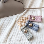 【1 .グリーン】インド刺繍リボン ストラップ スマホストラップ  キーチャーム キーホルダー 便利グッズ 