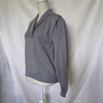 【70％OFF】へちま襟素編みセーター　グレー