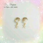 *マリン  シェルヒトデ  パール  貝殻マーメイド*　ピアス/イヤリング