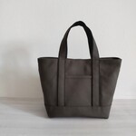 ☆kenyasu53様専用☆トートバッグLマチ広め グレーブラウン×ブラック 倉敷帆布
