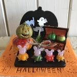 ガラスのハロウィンオブジェ(うさかぼちゃ) K