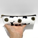 ラミネートマチありペンケース❣️北欧花柄ブラック　20cmファスナー