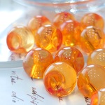 期間限定5%OFF【80個/10㍉】【ba-b-198】❁鈴丸ビーズ❁アラゴンオレンジ❁