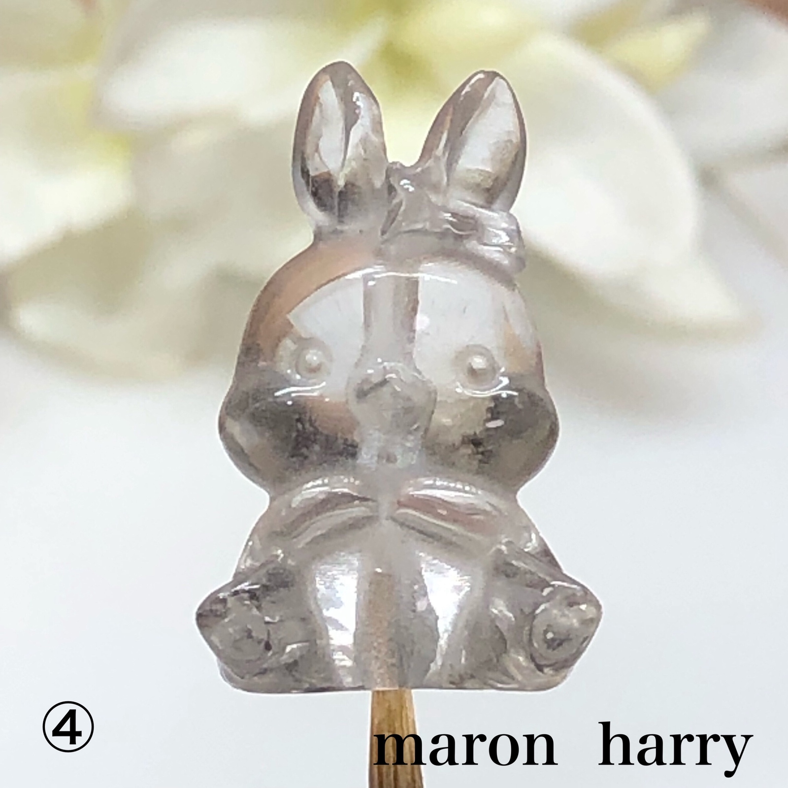 水晶・うさぎさん・天然石・貫通穴•*¨*•.¸¸♬ - MARON HARRY | minne 
