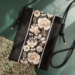 インド刺繍リボン＊スマホショルダー　スマホポシェット