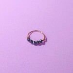 【再販】キラキラ テラヘルツ 天然石 ワイヤー リング