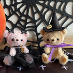値下げしました！3500円→3200円　ハロウィンくまさん　ベージュペア