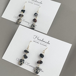 ☆天然石☆ダルメシアン＆サザレオニキスピアス／イヤリング☆