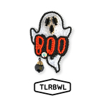 ハロウィン限定🎃【BOOゴースト】のブローチ（オレンジ）