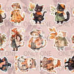 デザインペーパー  AUTUMN CAT コラージュシート