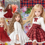デザインペーパー LITTLE GIRL CHECK&FLOWER