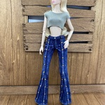 きらきらスタッズベルボトムパンツ