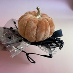 パンプキンカチューシャ🎃(大)チュール付き(オレンジ)