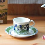 【SOLD OUT】ARABIA アラビア KROKUS カラー カップ＆ソーサー クロッカス ESTERI TOMULA 北欧食器 フィンランド アンティーク ヴィンテージ_it2572