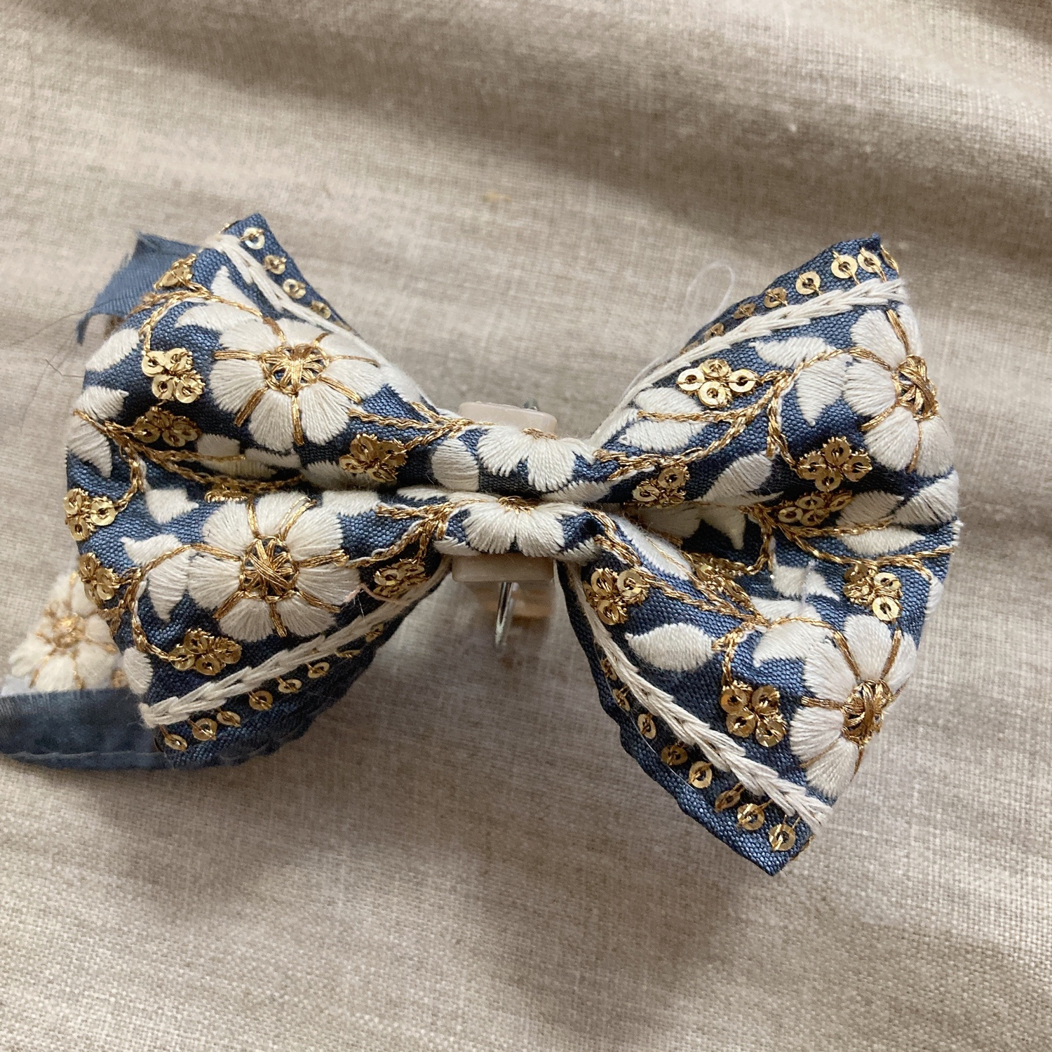 蝶ネクタイ】インド刺繍リボン クリップタイプ 刺繍リボン 大人