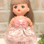 メルちゃん　ピンクのサテンドレス