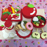 【送料無料】フェルトままごと☆りんごシリーズ☆ハンドメイド☆ままごとセット