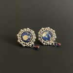 [色違い登場]ラピスラズリカラー  ブルー×シルバーピアス