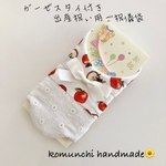 ◆ ガーゼスタイ付き出産祝い用ご祝儀袋　プチギフト　レース　りんご