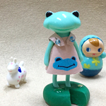 フォーチュンワンダサイズのお洋服♪ピンク×Lブルーケロ