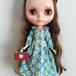 maiami craft様専用☆ブライス＆リカちゃんのレトロ花柄ワンピース