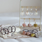 おやこハートリンク♡イヤリング（ピアス）＆ヘアゴム