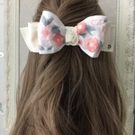 お花刺繍クチュールバレッタ