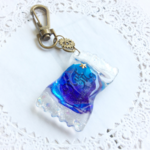 キャンディのキーホルダー（スクエア）・Galaxy Blue