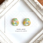 22272724さまご依頼品　レジン　水彩風　イヤリング／ピアス