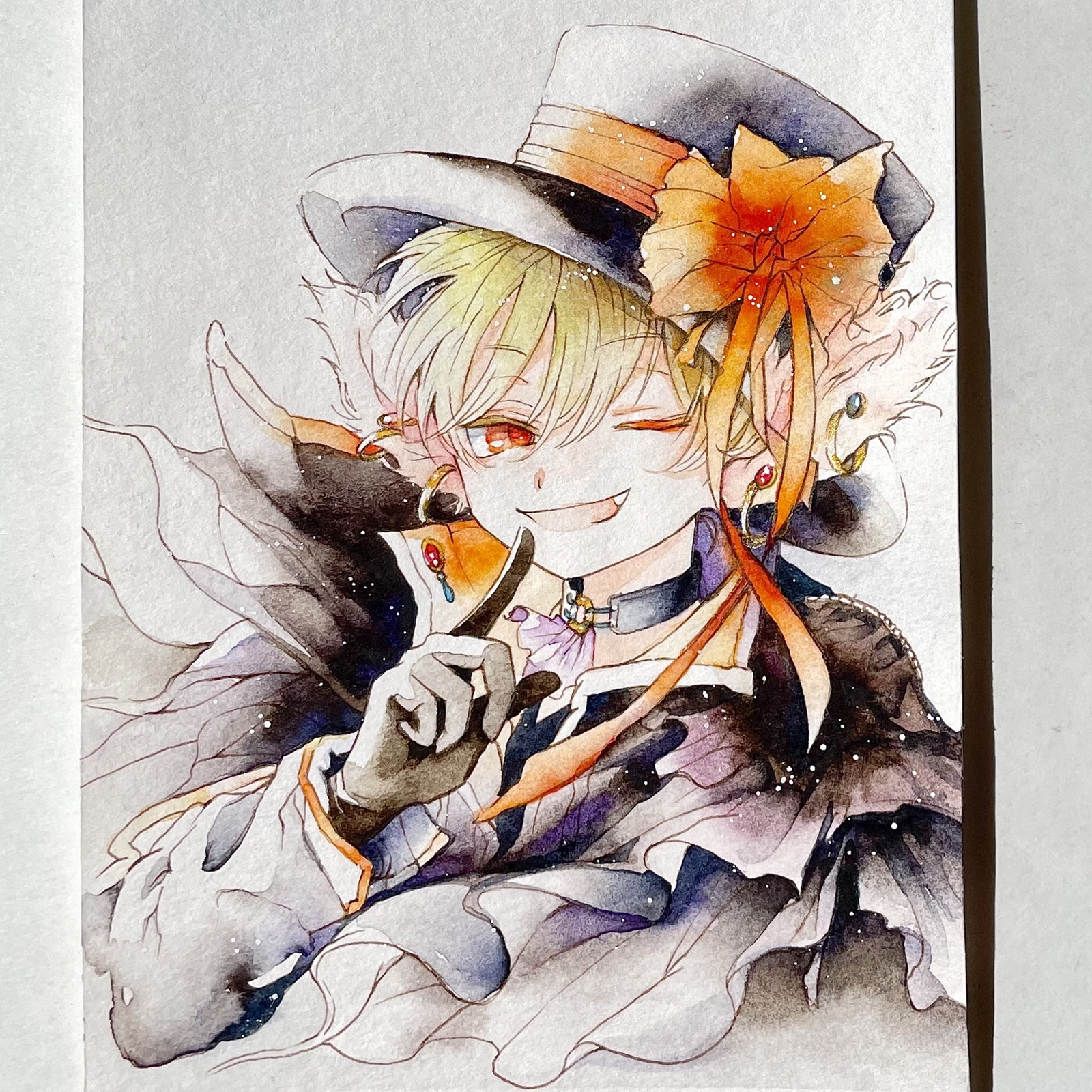 ポストカードサイズ　イラスト原画　ドローイング ドローイング原画イラスト【ポストカードサイズ】 - Ici￣イラスト屋