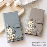 ベルト付き スマホケース 全5色 お花  ほぼ全機種対応  iPhoneケース アンドロイド スマホカバー AQUOS Xperia　Galaxy #nn00000474