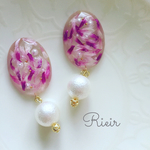 ＊oval flower ピアス/イヤリング＊